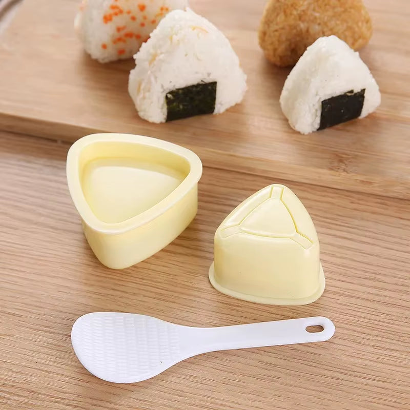 2PCS New DIY Sushi Mold Onigiri Rice Ball Food Press Triangular Sushi Maker Mold Japanese Home Kitchen Bento Accessories Tools
