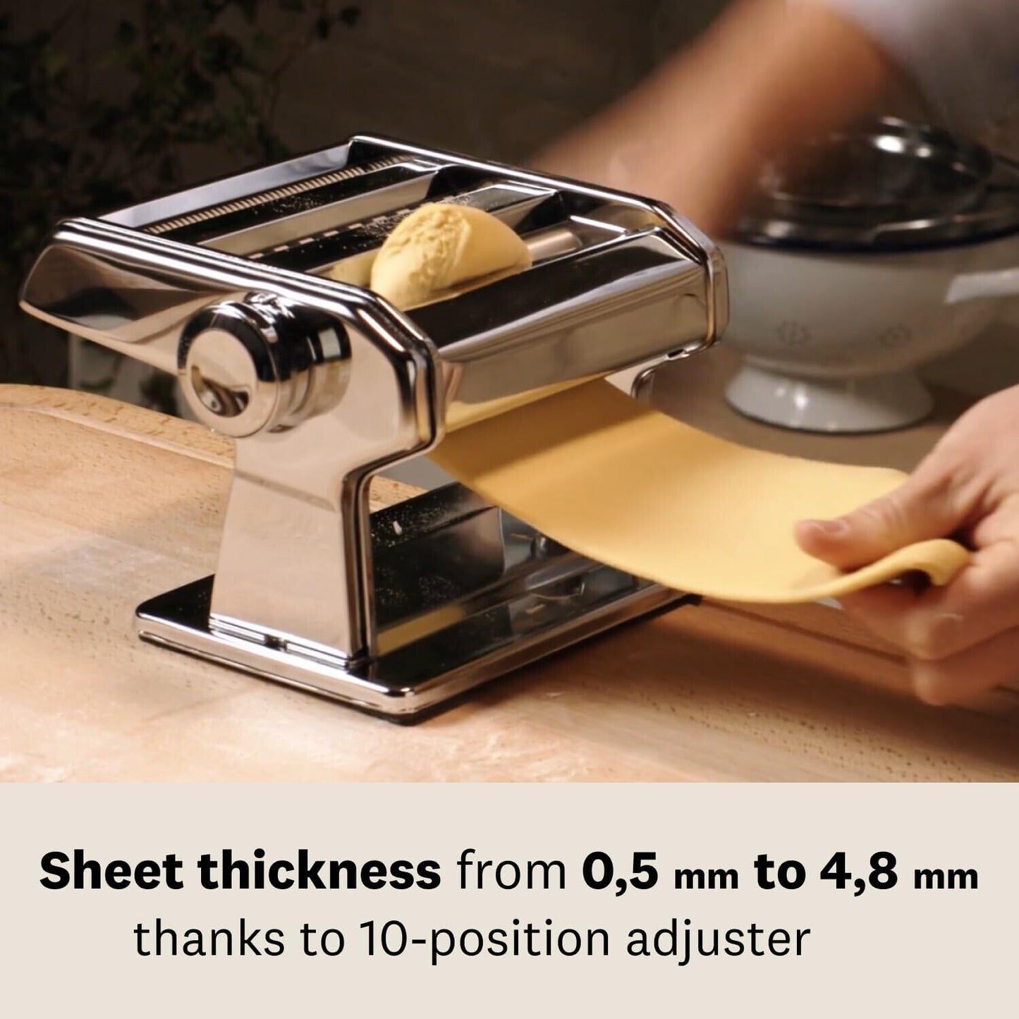 Fresh Pasta Maker Roller Machine Stainless Steel for Spaghetti Noodle Fettuccine