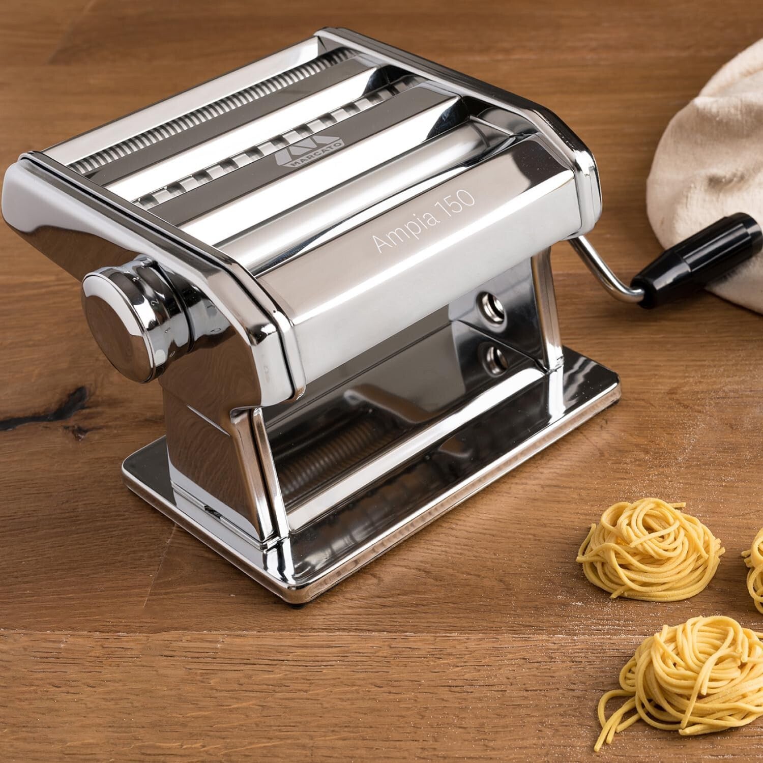 Fresh Pasta Maker Roller Machine Stainless Steel for Spaghetti Noodle Fettuccine